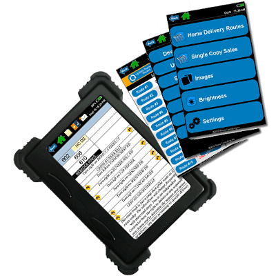 screenshot of newspaper route management software